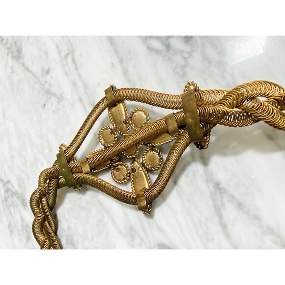 Antique Victorian Art Nouveau Turquoise Glass Belt Gibson Girl Restore